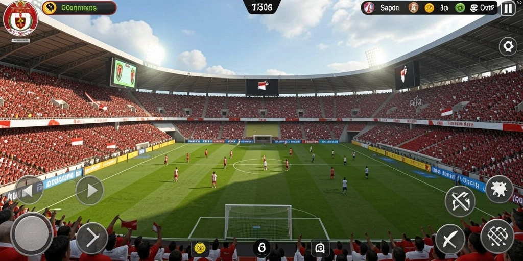 Screenshot dari permainan yang penuh aksi.