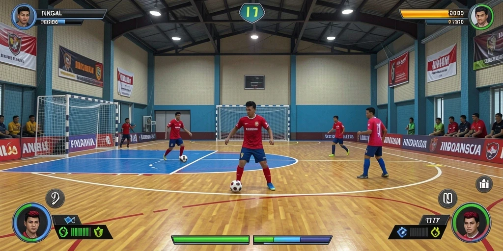 Screenshot dari karakter yang sedang dalam pertarungan epik.
