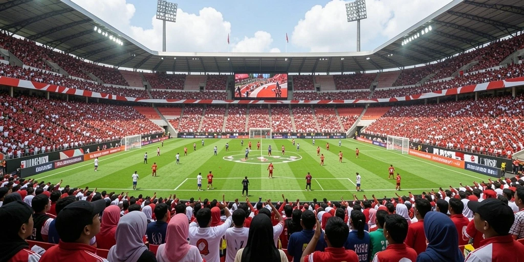 Menampilkan aksi seru selama pertandingan.